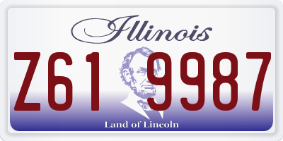 IL license plate Z619987