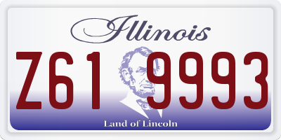 IL license plate Z619993