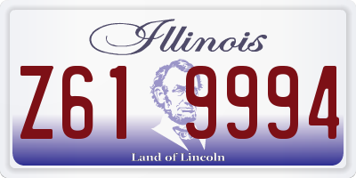 IL license plate Z619994