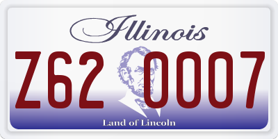 IL license plate Z620007
