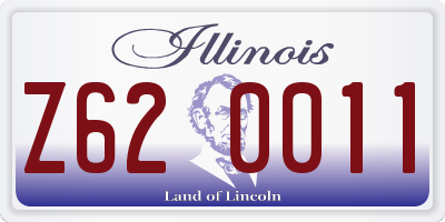 IL license plate Z620011