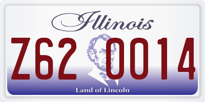 IL license plate Z620014