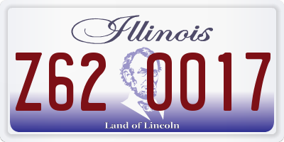 IL license plate Z620017