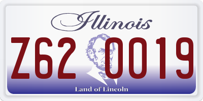 IL license plate Z620019