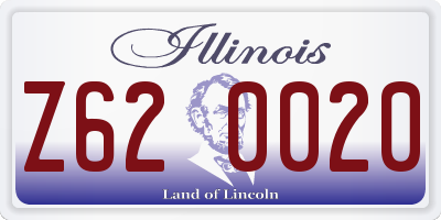 IL license plate Z620020