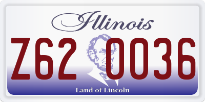 IL license plate Z620036
