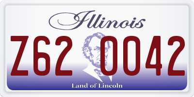 IL license plate Z620042