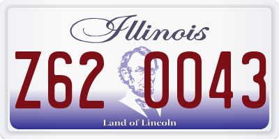 IL license plate Z620043