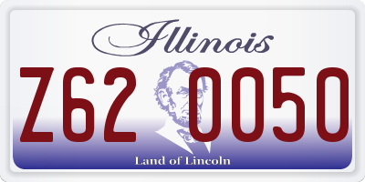 IL license plate Z620050