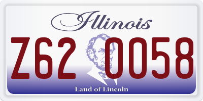 IL license plate Z620058