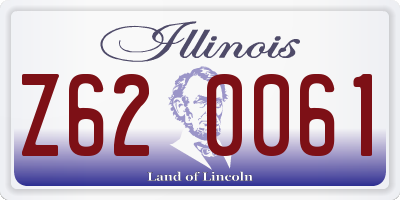 IL license plate Z620061