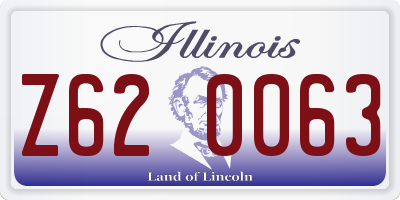 IL license plate Z620063