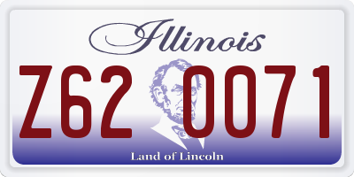 IL license plate Z620071