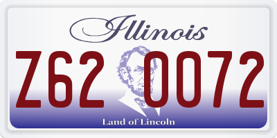 IL license plate Z620072