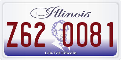 IL license plate Z620081