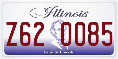 IL license plate Z620085