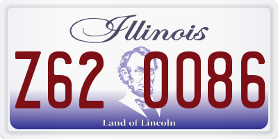 IL license plate Z620086