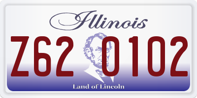 IL license plate Z620102