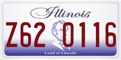 IL license plate Z620116