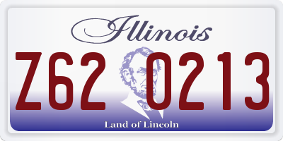 IL license plate Z620213