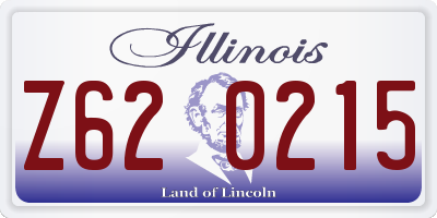 IL license plate Z620215