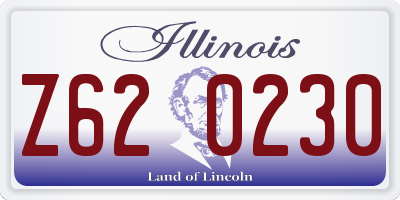 IL license plate Z620230