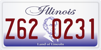 IL license plate Z620231