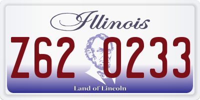IL license plate Z620233