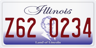 IL license plate Z620234
