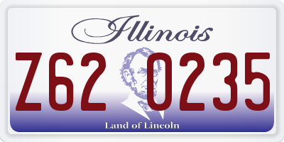 IL license plate Z620235