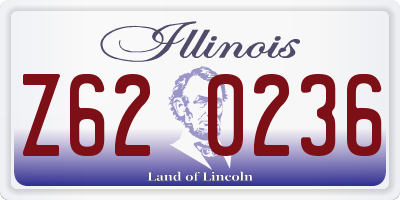 IL license plate Z620236