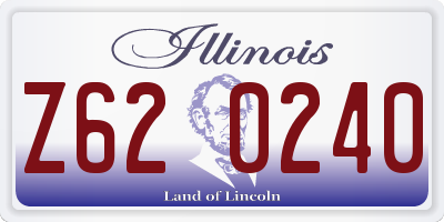 IL license plate Z620240