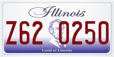 IL license plate Z620250