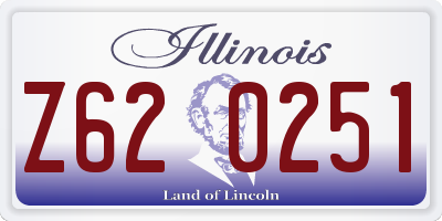 IL license plate Z620251