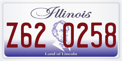 IL license plate Z620258