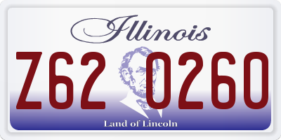 IL license plate Z620260