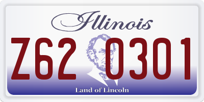 IL license plate Z620301