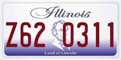 IL license plate Z620311