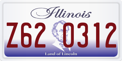 IL license plate Z620312