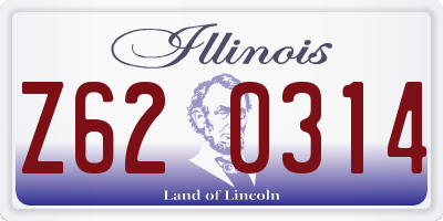 IL license plate Z620314