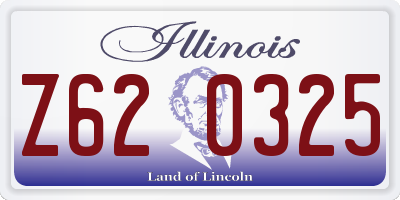 IL license plate Z620325