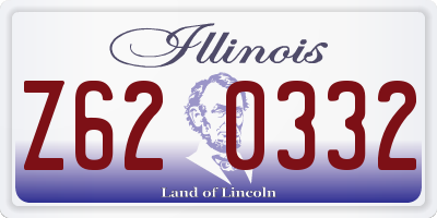 IL license plate Z620332