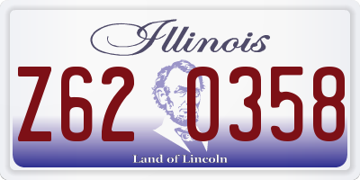 IL license plate Z620358