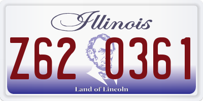 IL license plate Z620361