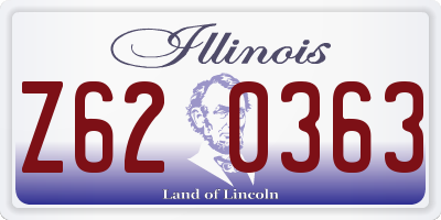 IL license plate Z620363