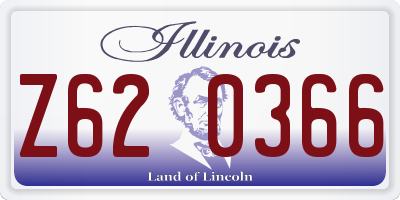 IL license plate Z620366