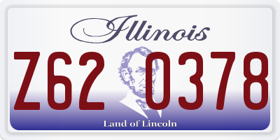IL license plate Z620378
