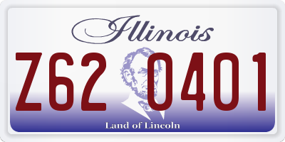 IL license plate Z620401