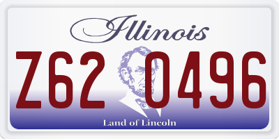 IL license plate Z620496