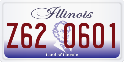 IL license plate Z620601